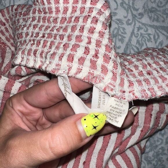 Billabong sincerely jules red striped wrap skirt size M - Picture 6 of 6